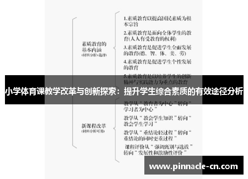 小学体育课教学改革与创新探索：提升学生综合素质的有效途径分析